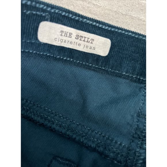 AG Adriano Goldschmied The Slit Cigarette Jesns Corduroy Dark Green - Picture 3 of 6